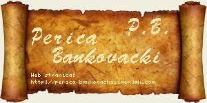 Perica Bankovački vizit kartica